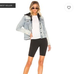 Distressed jean jacket